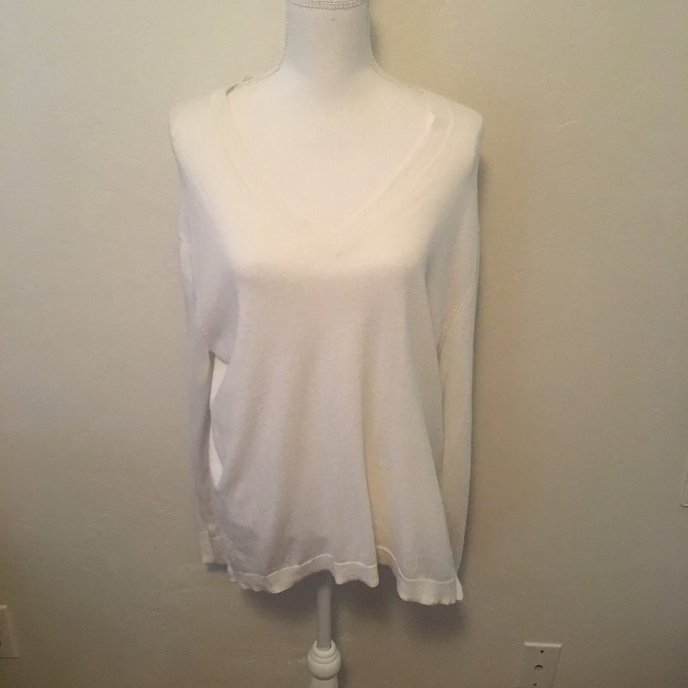Michael Kors long sleeve white sweater